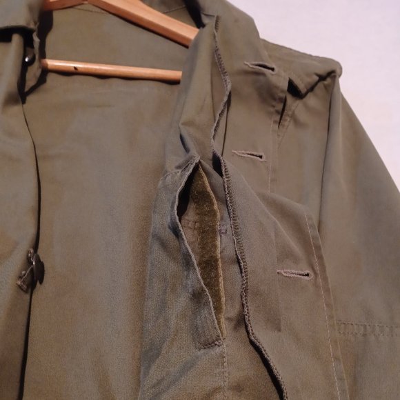 Manteau léger cargo militaire / Military coat kaki green - Picture 8 of 9